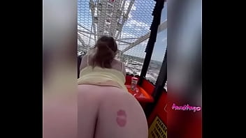 Slut get fucks in public on the Ferris wheel